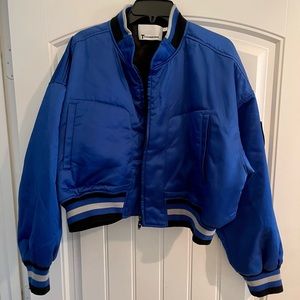 Alexander Wang T cropped bomber jacket